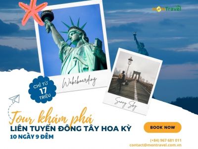 Tour khám phá Liên tuyến Đông Tây Hoa Kỳ 10N9Đ